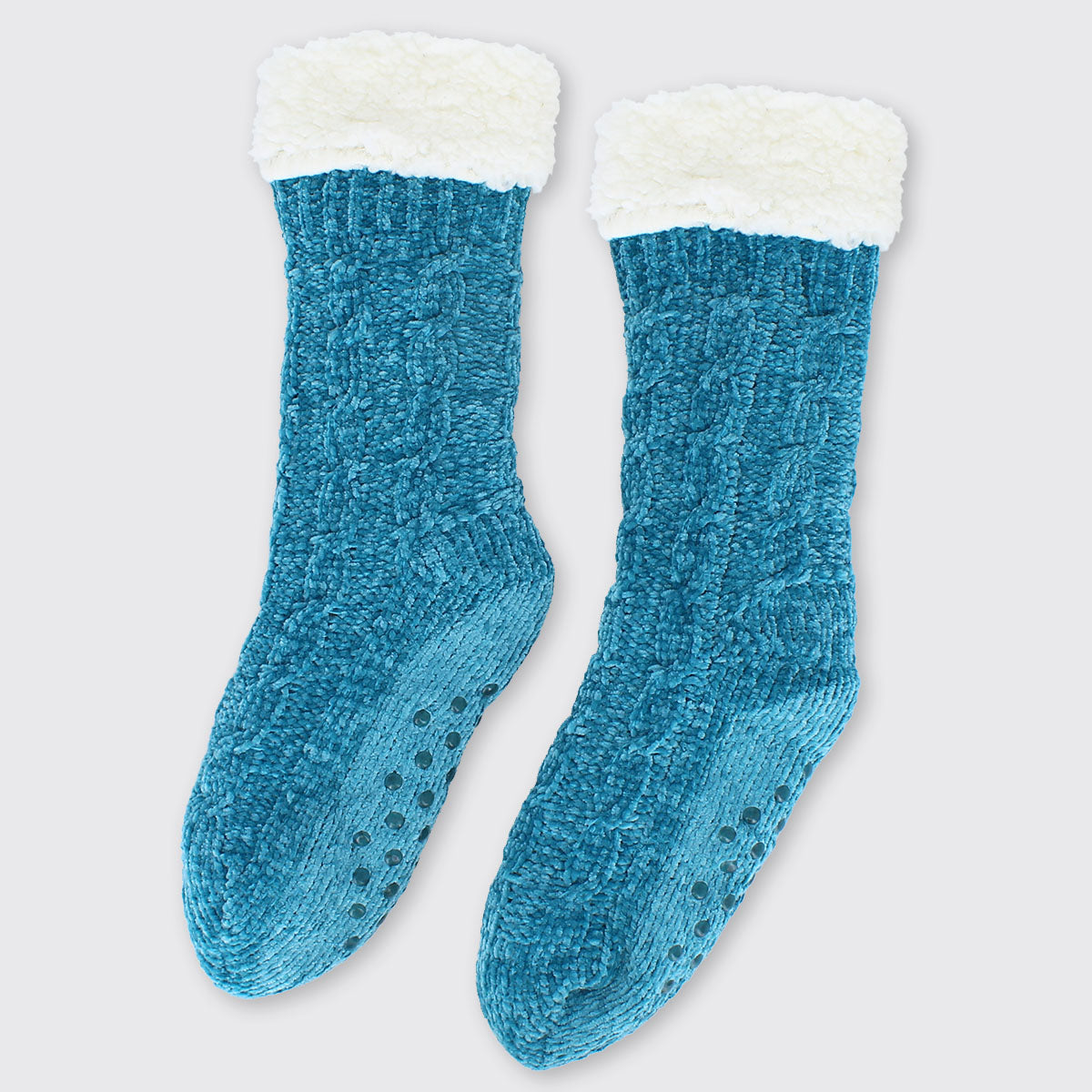 Chenille Slipper Socks - Black - 1 Pair | Support Plus